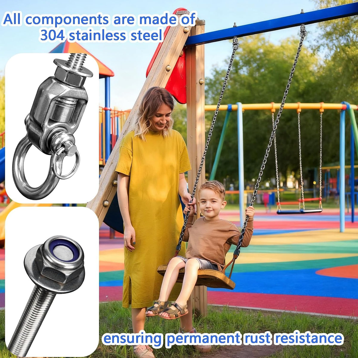 Dakzhou 360° Heavy-Duty Swing Hangers with Bearings – 1000 lbs