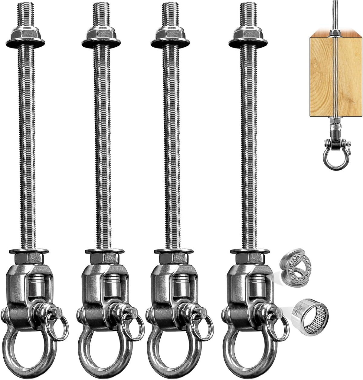 Dakzhou 360° Heavy-Duty Swing Hangers with Bearings – 1000 lbs