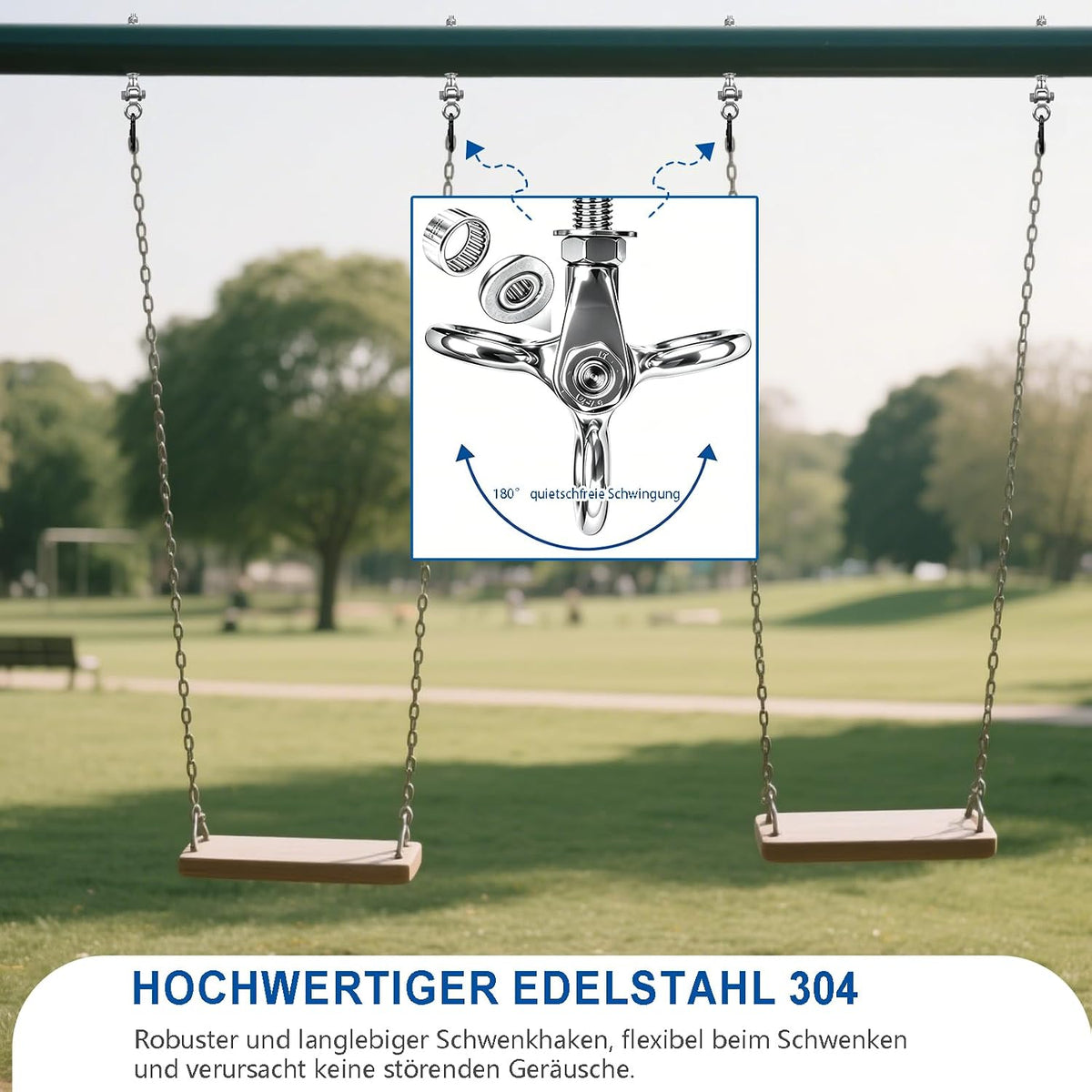 Dakzhou 1500 lbs Heavy-Duty Swing Hangers with Bearings for Wooden & Steel Beams