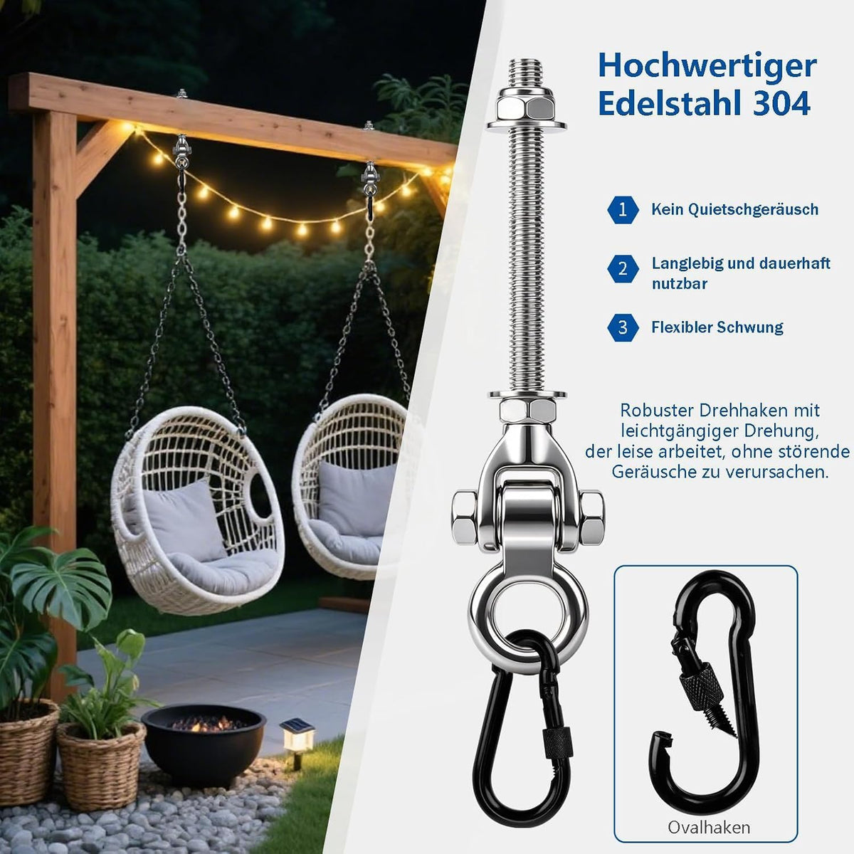Dakzhou 1500 lbs Heavy-Duty Swing Hangers with Bearings for Wooden & Steel Beams