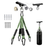Dakzhou Heavy-Duty Punching Bag Hanger & Strap Set - 180° + 360° Swivel Ceiling & Wall Mount Hook