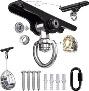 Dakzhou 4-Hole Ceiling Hook for Punch Bags - 360° & 180° Silent Swivel Mount with Bearing