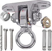 Dakzhou Stainless Steel Swing Hanger - 2-Hole 1500 lbs Heavy Duty Mount with 360° & 180° Silent Swivel