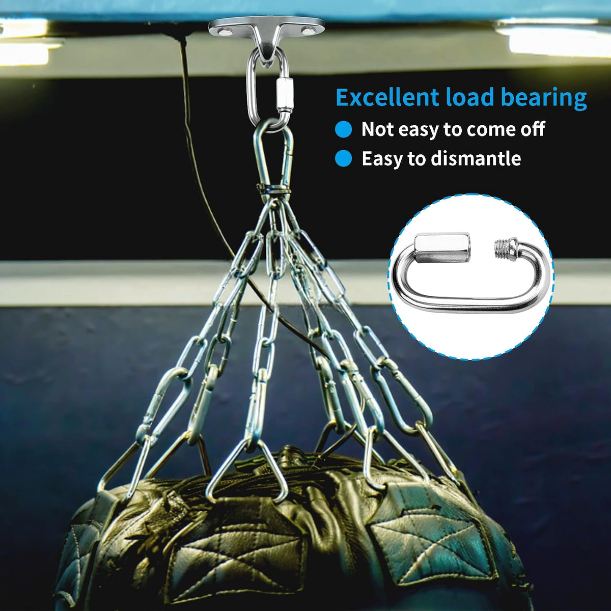 Dakzhou Heavy-Duty Swing Hanger - 2000 lbs Capacity Stainless Steel Mount for Wood & Concrete