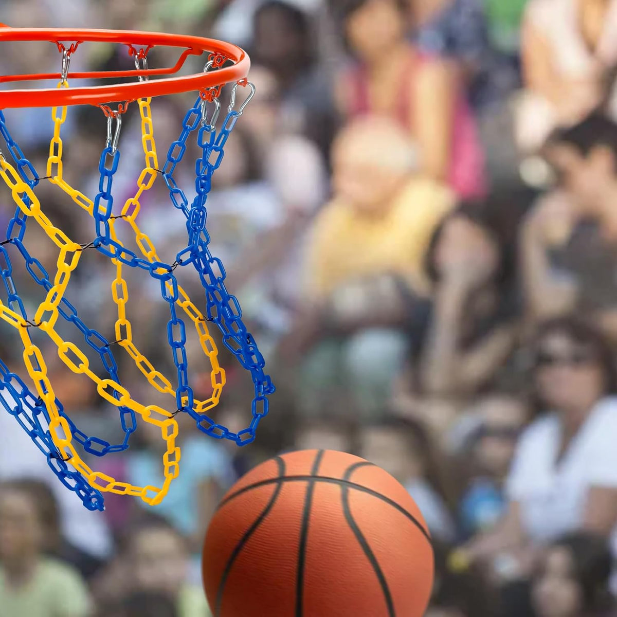 Dakzhou Weatherproof Heavy-Duty Resin Basketball Net – Anti-Rust (Standard 12-Loop)