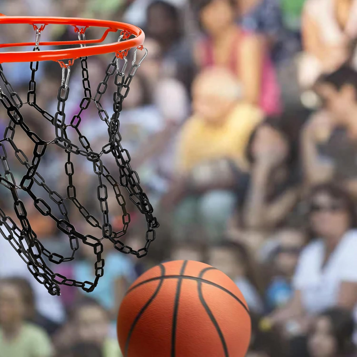 Dakzhou Weatherproof Heavy-Duty Resin Basketball Net – Anti-Rust (Standard 12-Loop)