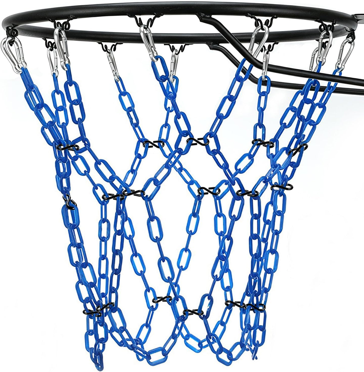 Dakzhou Weatherproof Heavy-Duty Resin Basketball Net – Anti-Rust (Standard 12-Loop)