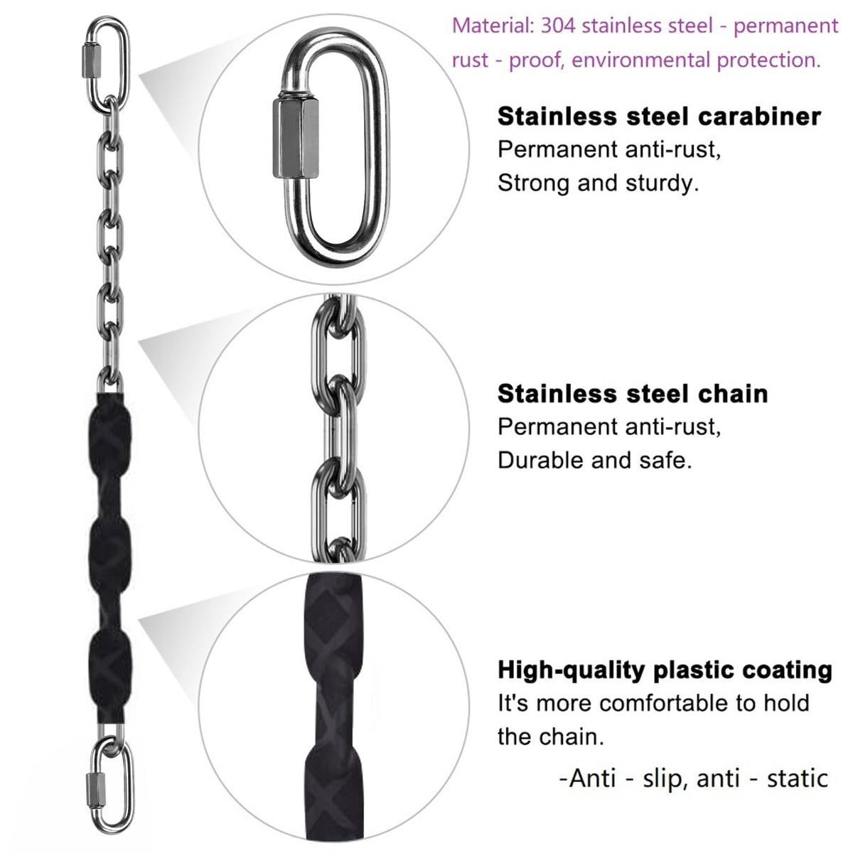Dakzhou Swing Chains Heavy Duty