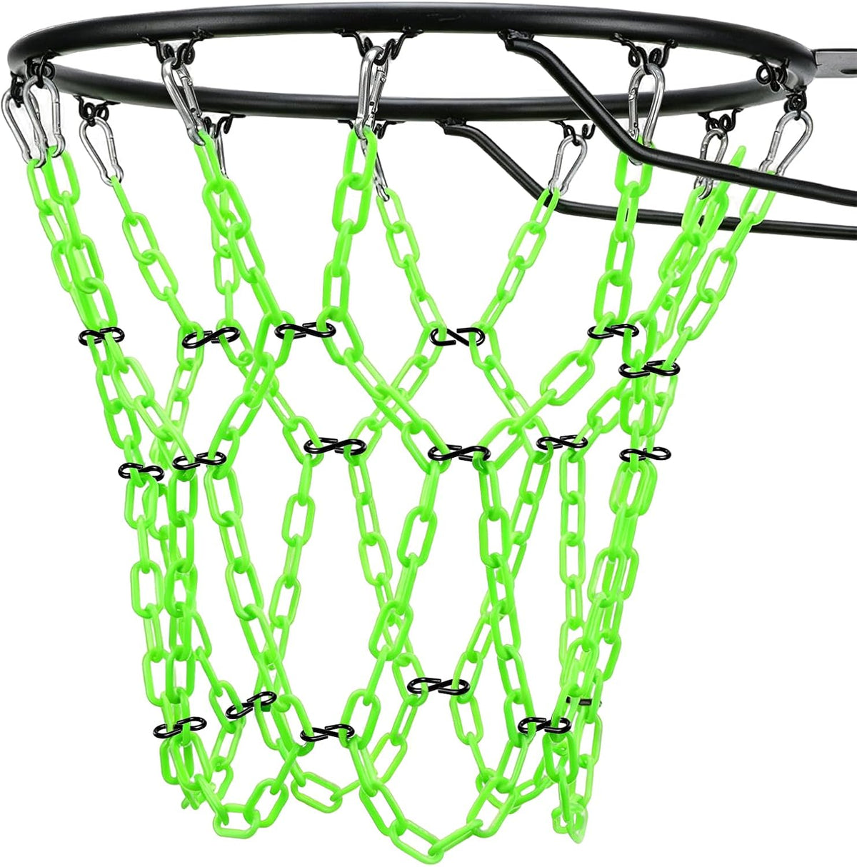 Dakzhou Weatherproof Heavy-Duty Resin Basketball Net – Anti-Rust (Standard 12-Loop)