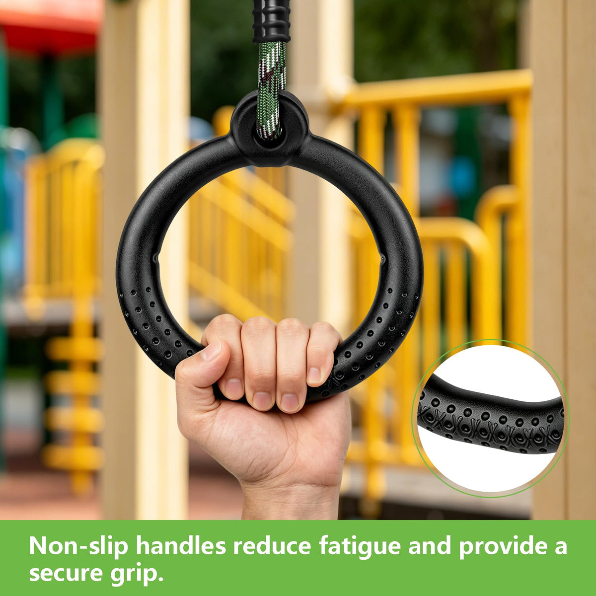 Dakzhou Ninja Gymnastic Rings, Anti-Slip Silicone Grip Monkey Ring