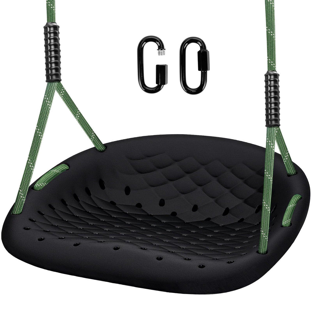 Dakzhou Heavy-Duty Tree Swing Seat for Kids & Adults | Outdoor Height-Adjustable Backyard & Garden Swing (550 lbs)