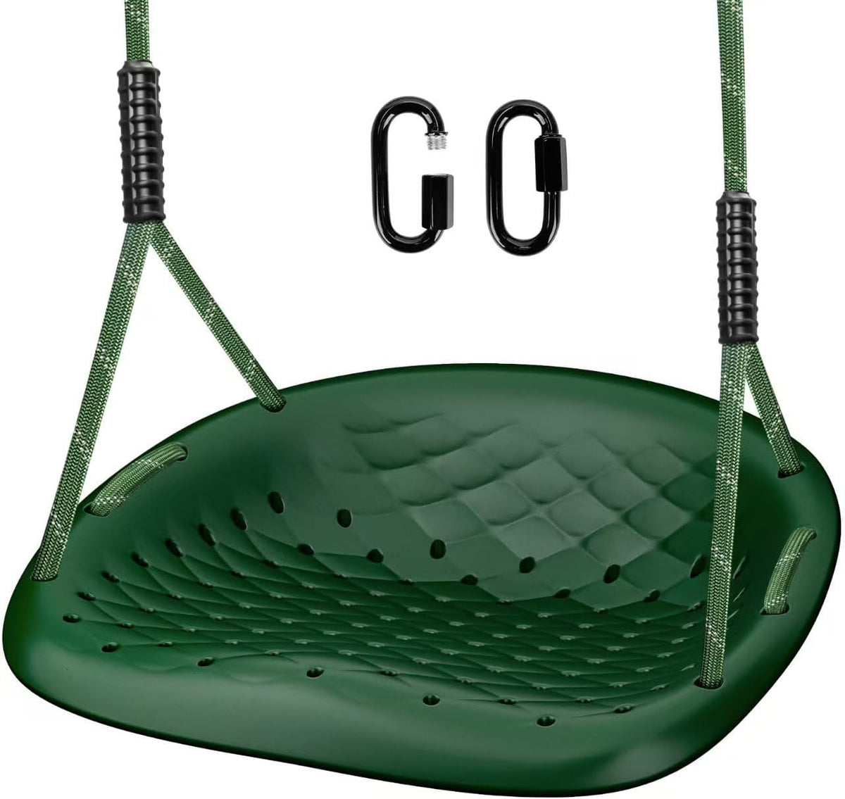 Dakzhou Heavy-Duty Tree Swing Seat for Kids & Adults | Outdoor Height-Adjustable Backyard & Garden Swing (550 lbs)