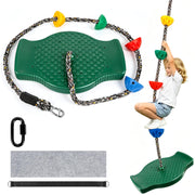 Dakzhou Kids Climbing Rope Tree Swing with Disc Seat & Platforms - Heavy-Duty Outdoor Playset Accessory (165 lbs)
