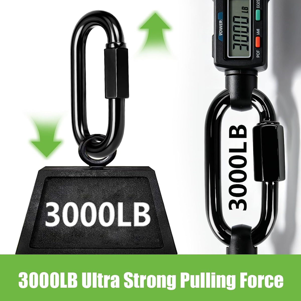 Dakzhou Stainless Steel Quick Link Chain Connector & Screw Carabiner – Heavy Duty Locking Link for Hammocks, Camping, & Swing Sets